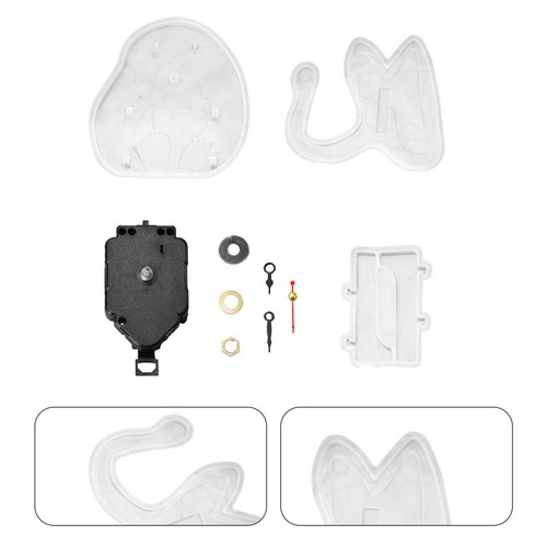 Cat clock mold - cat, silicone